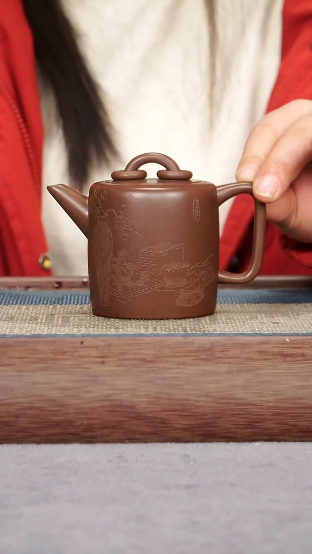 【闪购商品】紫砂茶壶底槽青 双圈汲直