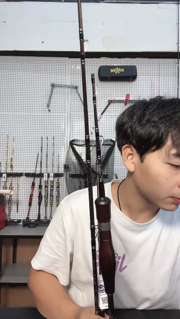 黑檀木筏竿 一杆三节