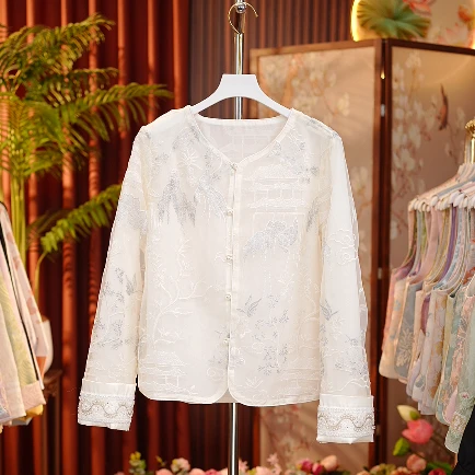 [松语阁 外套]新中式国风女士绣花新款外套