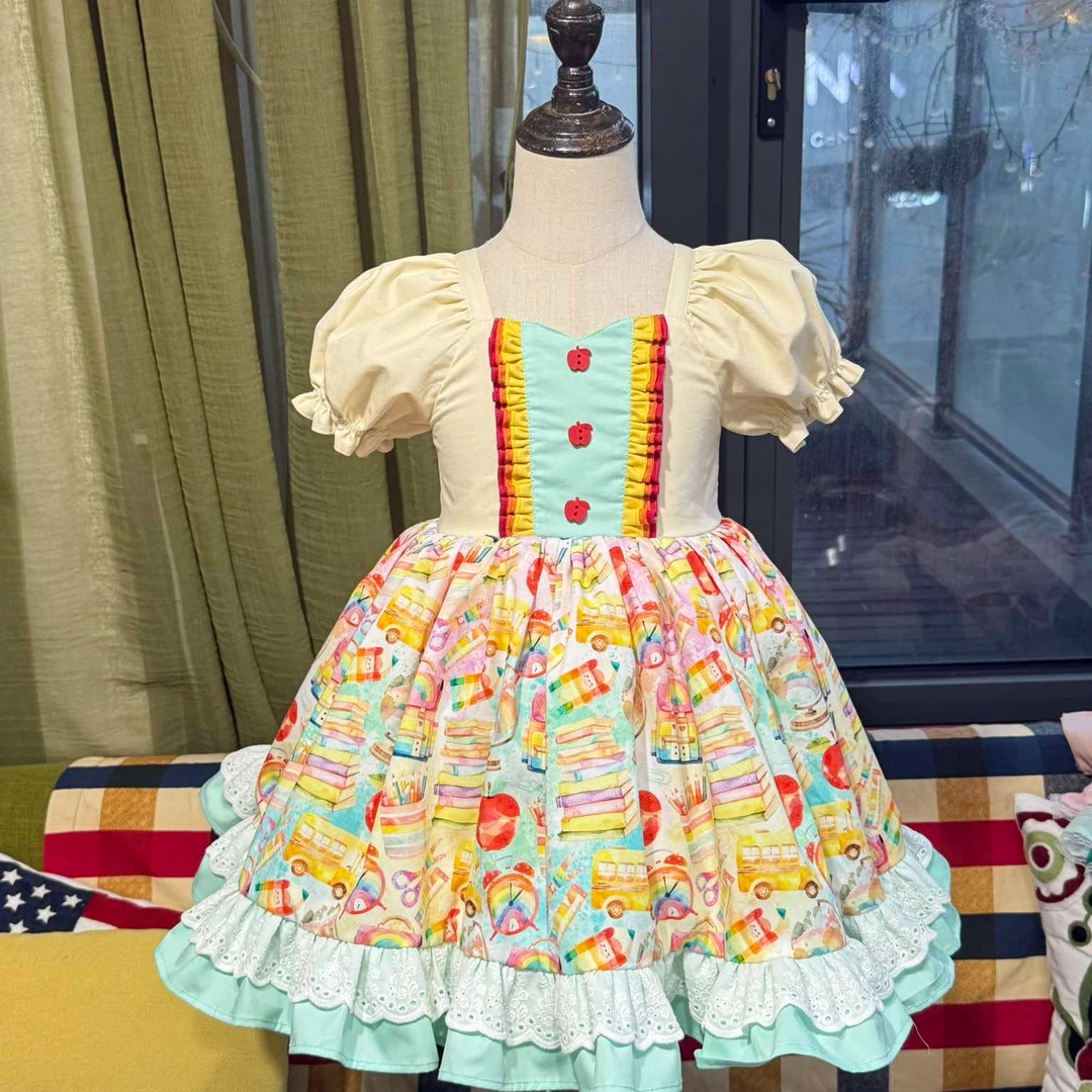 jannybbi返校日套装套装女童连衣裙儿童