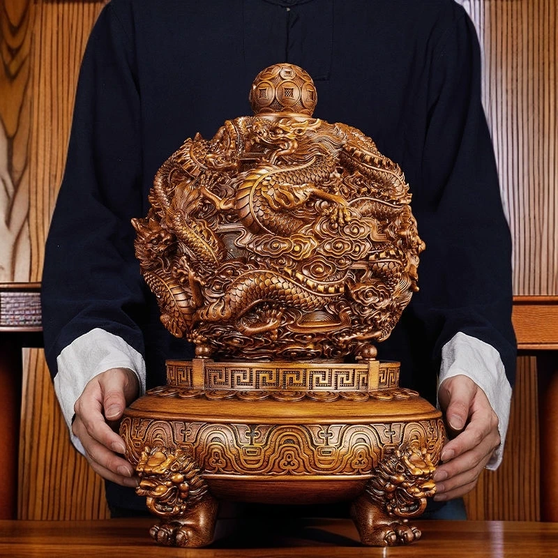 九龙乾坤鼎时来转运珠玄关博古架公司门店送人送礼乔迁之喜