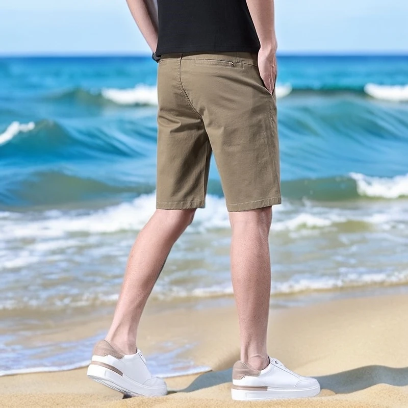 老爷车水洗夏季五分裤简约风吸汗短裤薄款透气失序混搭风中裤