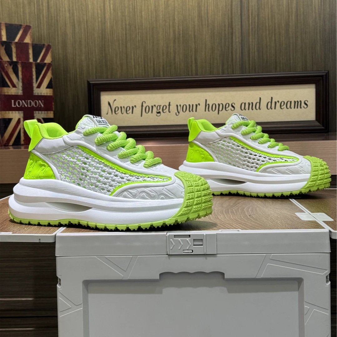 2025夏季新款时尚舒适单网软底耐磨透气痞帅休闲男鞋（标准码数）