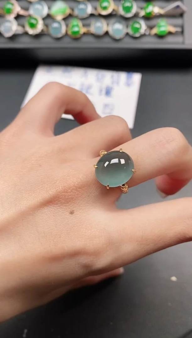 银S925镶嵌戒指翡翠1111