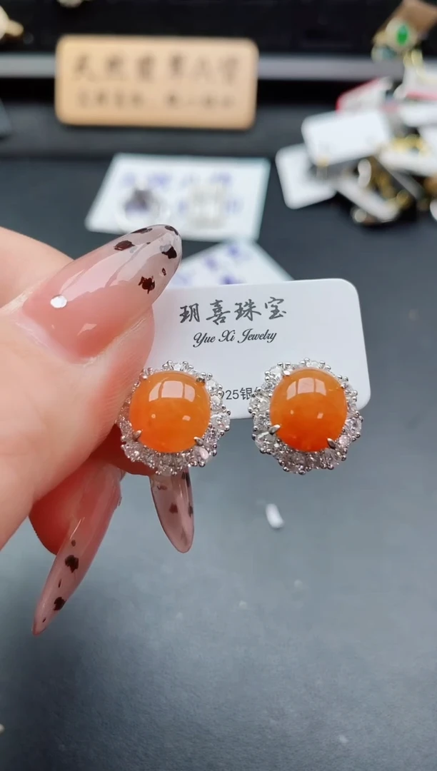 银S925镶嵌戒指翡翠1