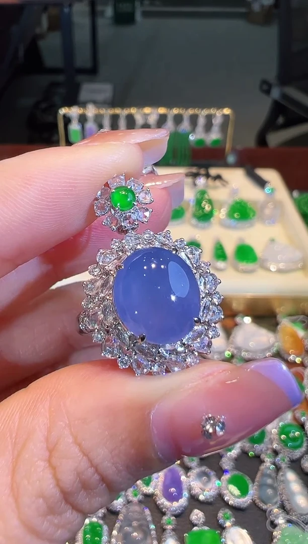 【闪购商品】翡翠戒指18K金镶嵌两用款