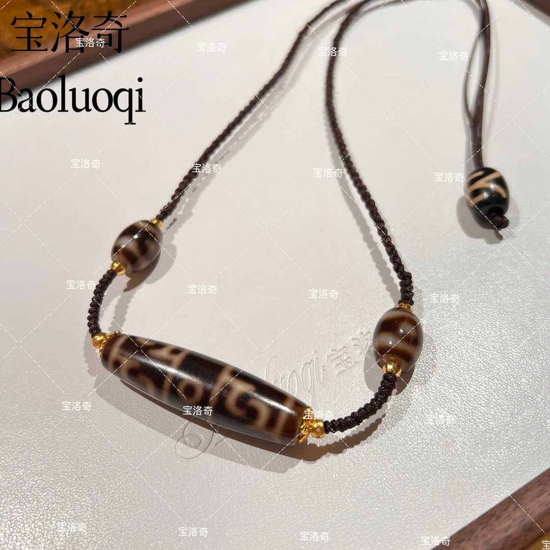 BLQXL-255 S925银 黑金纯纯珠三眼CC库（多样性发其一）48cm