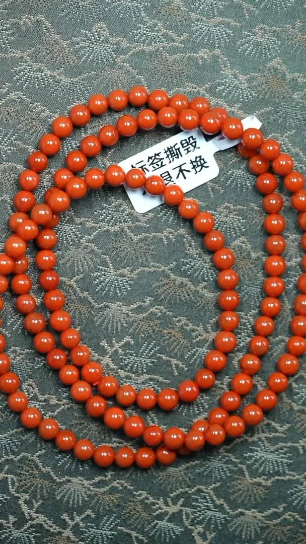 未镶嵌多圈南红玛瑙冬*保山南红多圈手串