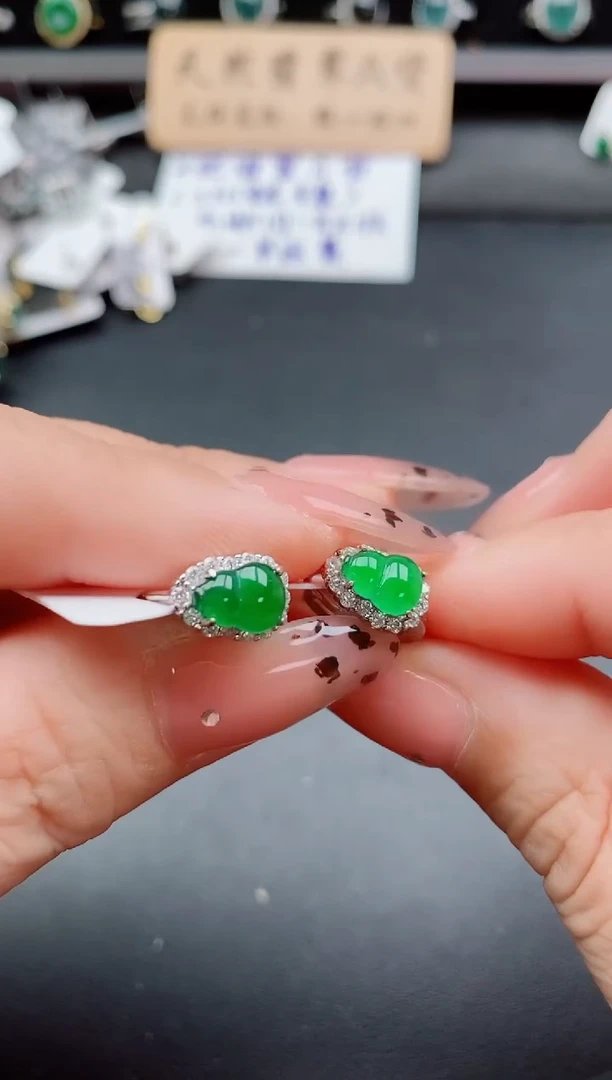 银S925镶嵌戒指翡翠1