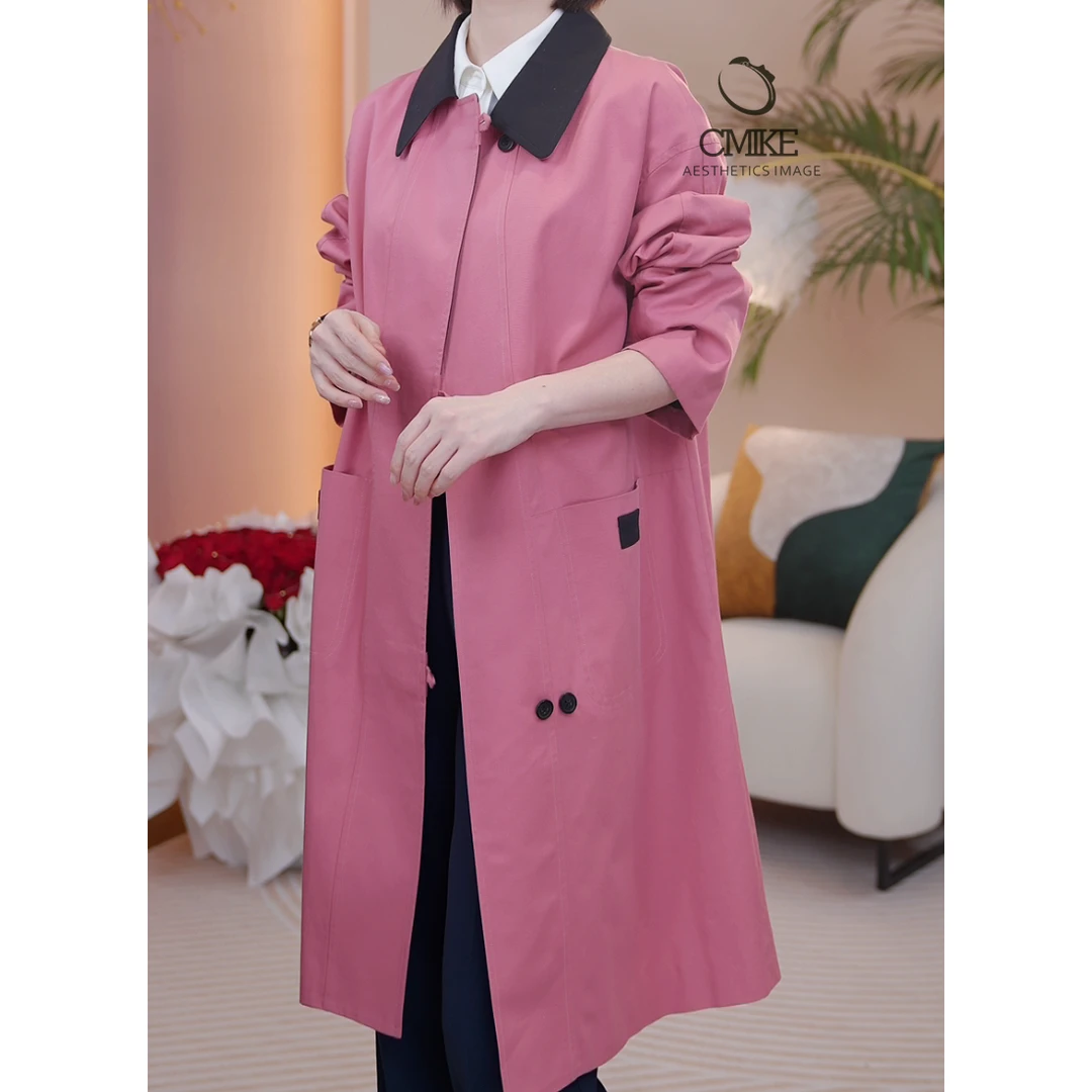 【蜜客原创】时尚春秋气质显瘦韩版女士风衣2501F000045