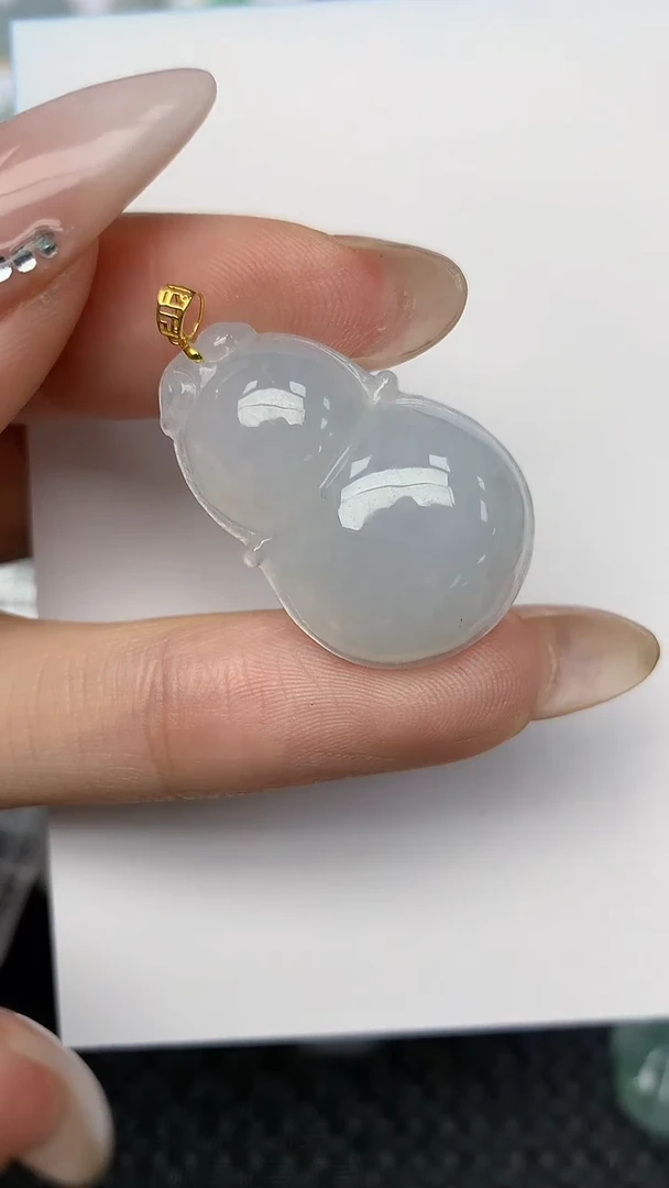 【闪购商品】翡翠颈饰18K金镶嵌天然翡翠A货