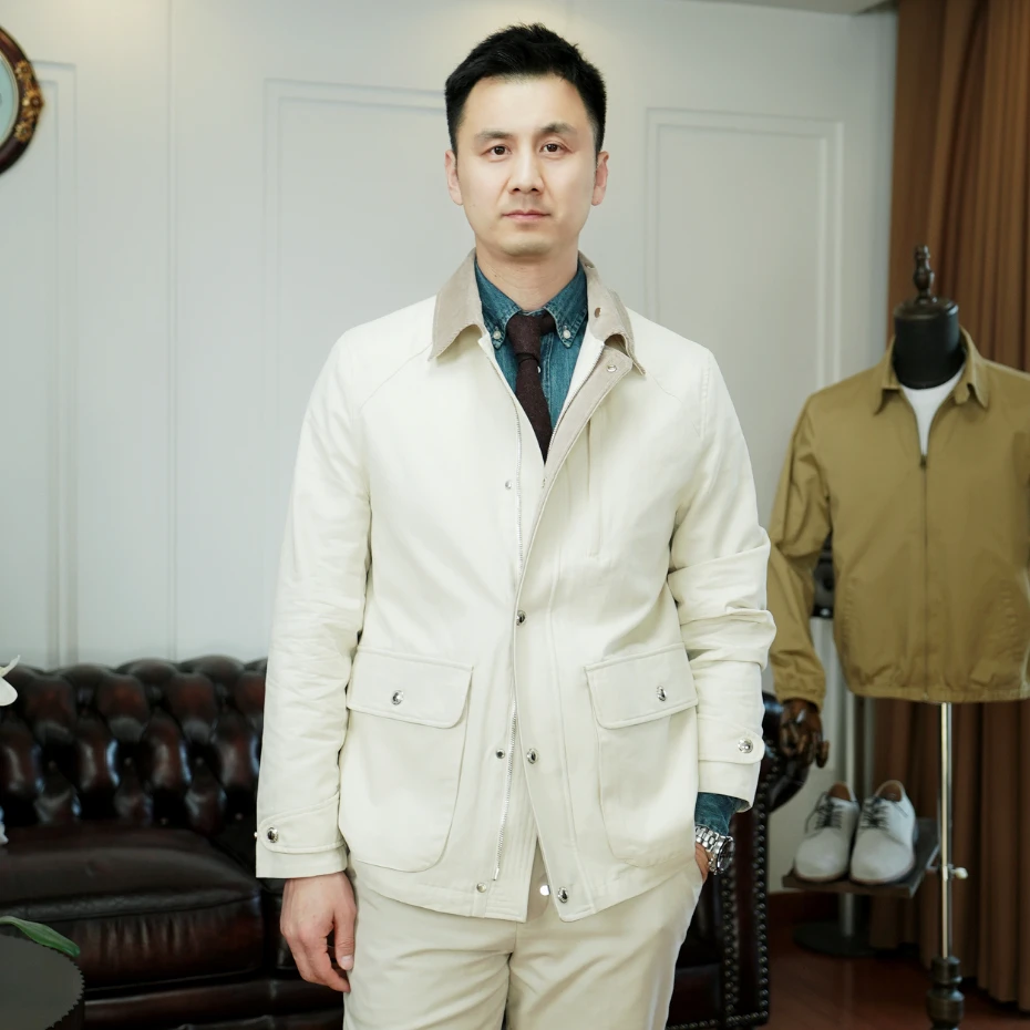 秋季新款男士灯芯绒大翻领夹克外套男装时尚百搭休闲上衣 PP25598