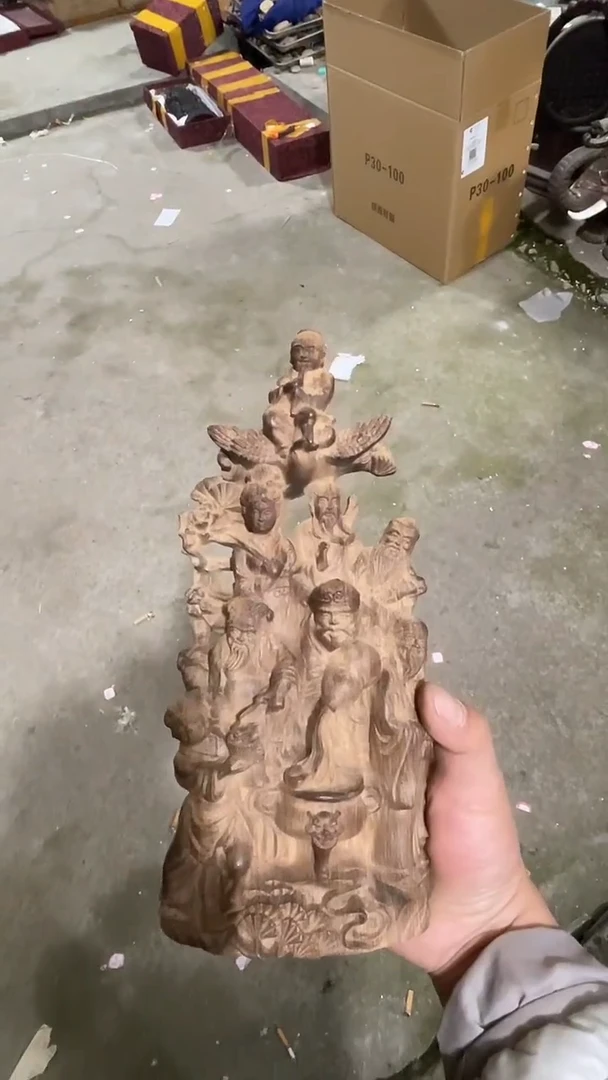 【闪购商品】木木雕香木摆件保真防漏