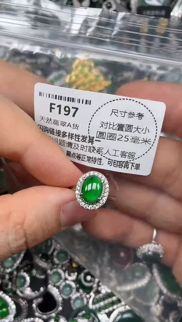颈饰未镶嵌翡翠F197戒指