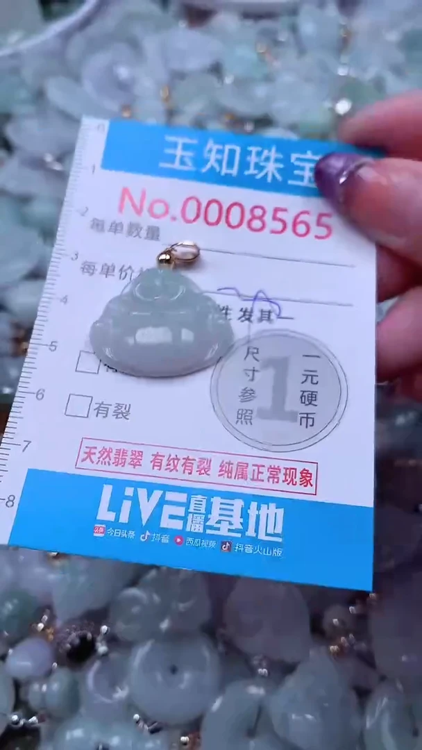 翡翠未镶嵌吊坠(不含链)8565