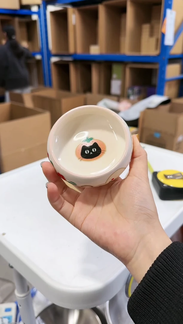 【闪购商品】瓷片糖尾玄猫粉色味碟