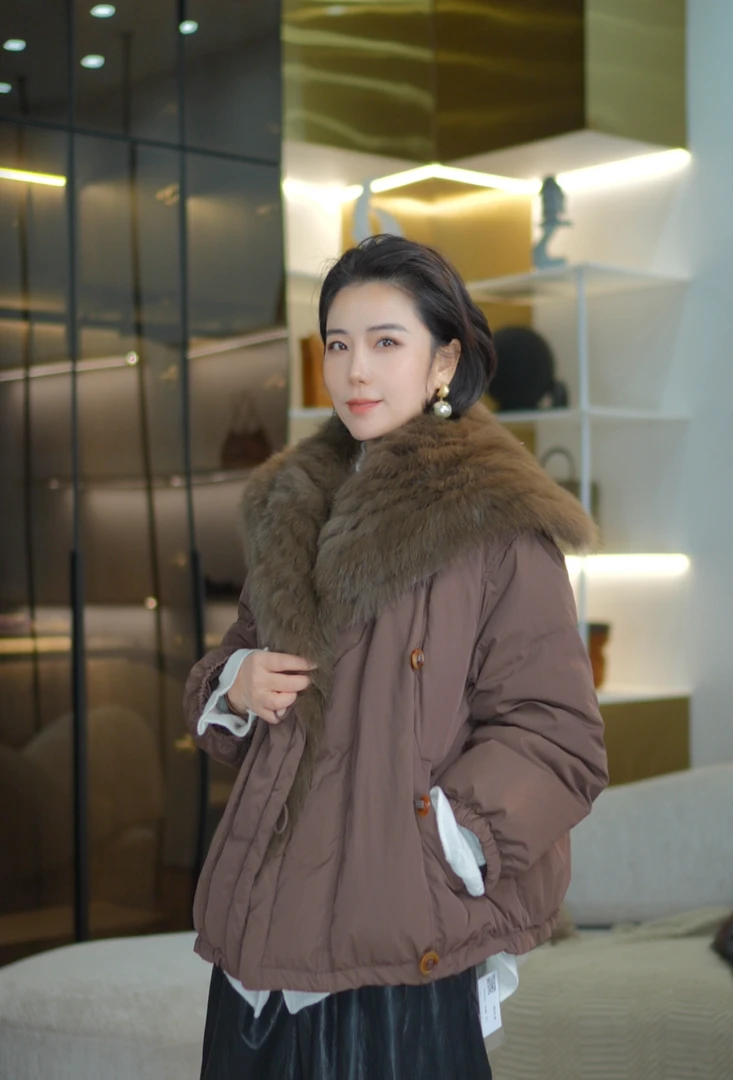 【洺姐推荐】鹅绒服 冬季时尚保暖抗寒大克重FY66568外套