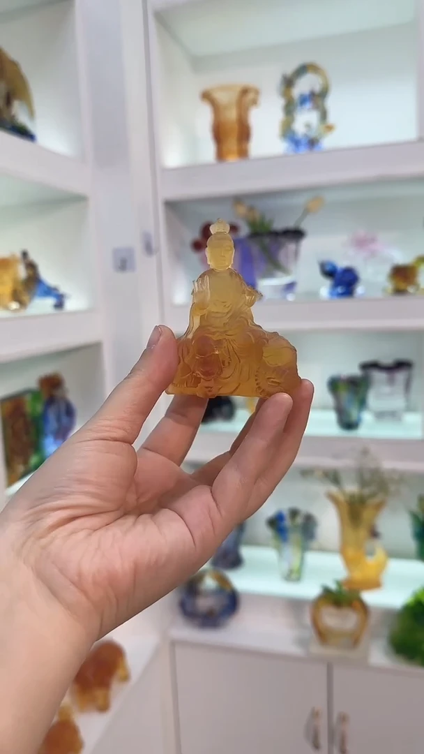 手工艺品琉璃普贤