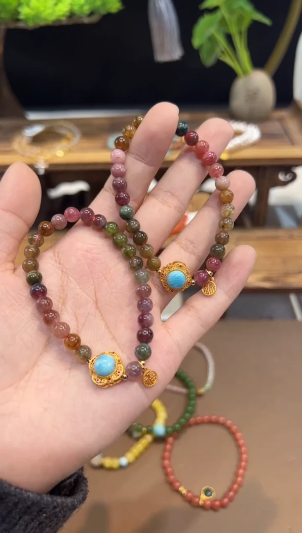 【闪购商品】碧玺手链未镶嵌手饰@@