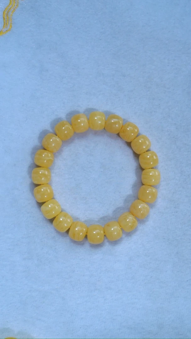 未镶嵌蜜蜡手链收藏级12mm浓蜡满蜡虎皮千层