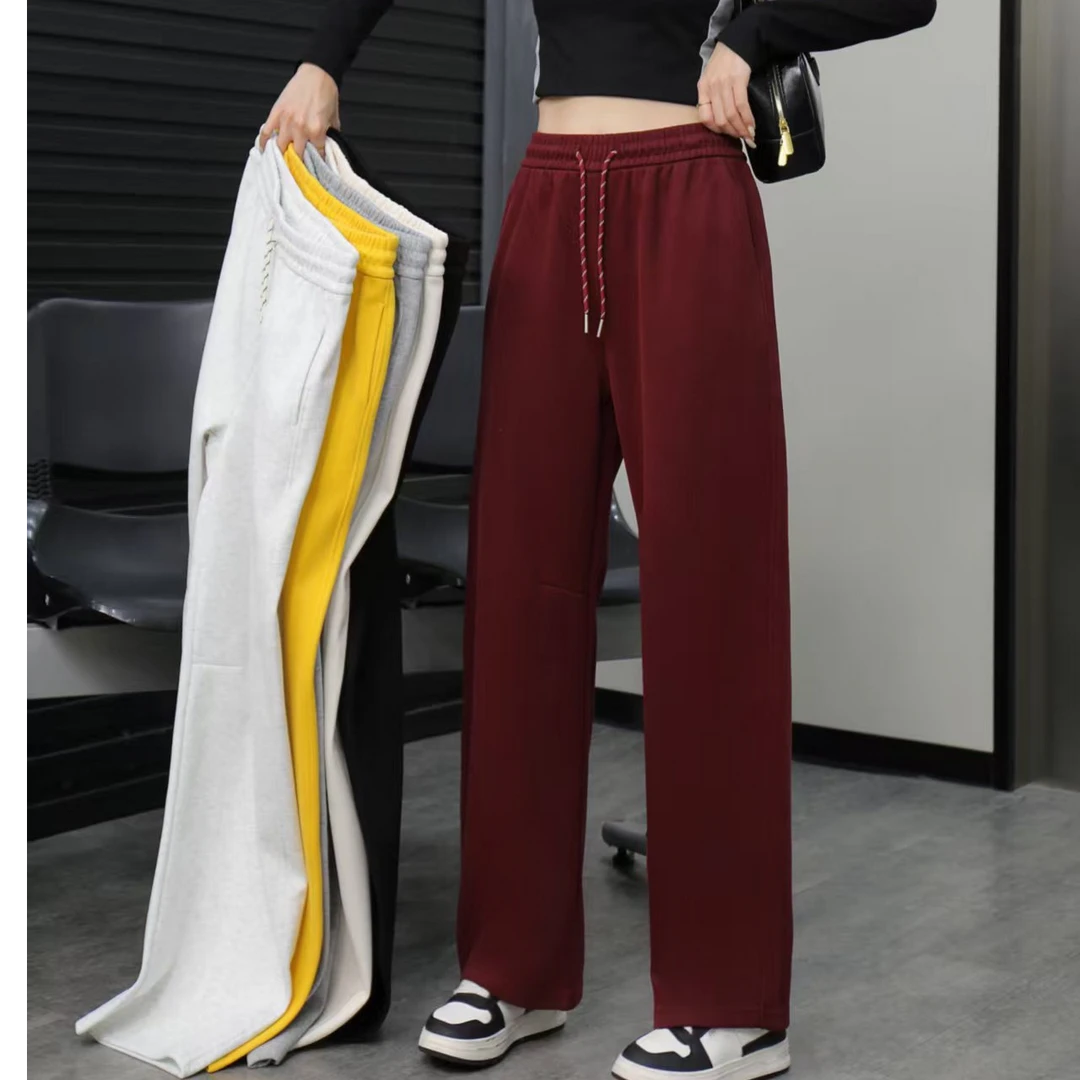 2025春季上新阔腿裤女垂感直筒休闲裤子显瘦显瘦小个子高腰时尚