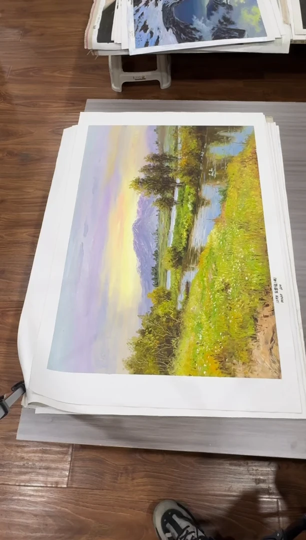 油画【74号】约90*60丨朝鲜原创纯手绘孤品油画丨顺丰包邮