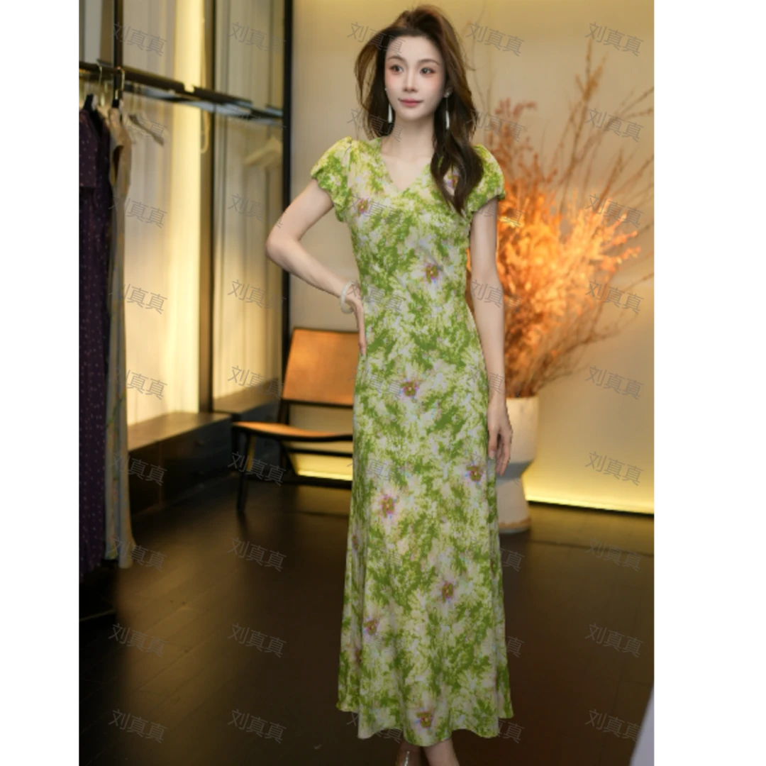 【刘真真春时未央】Z631 菲菲夏季法式夏季显气质休闲风连衣裙QC