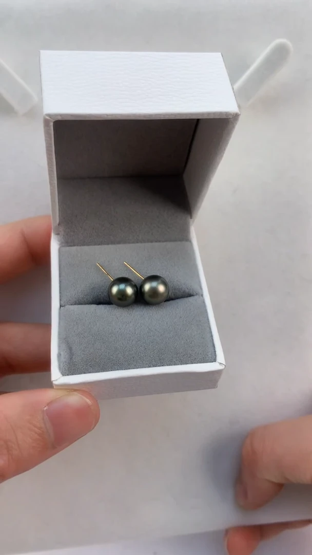 【闪购商品】海水珍珠耳钉18K金镶嵌一物一拍
