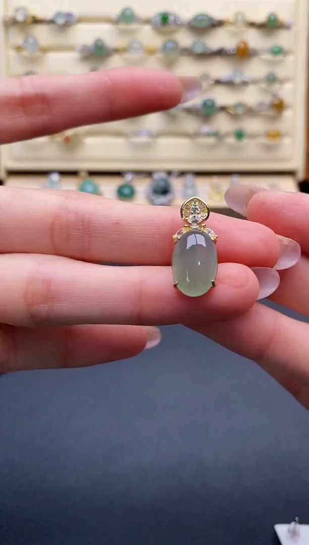 银S925镶嵌戒指翡翠1111111+10