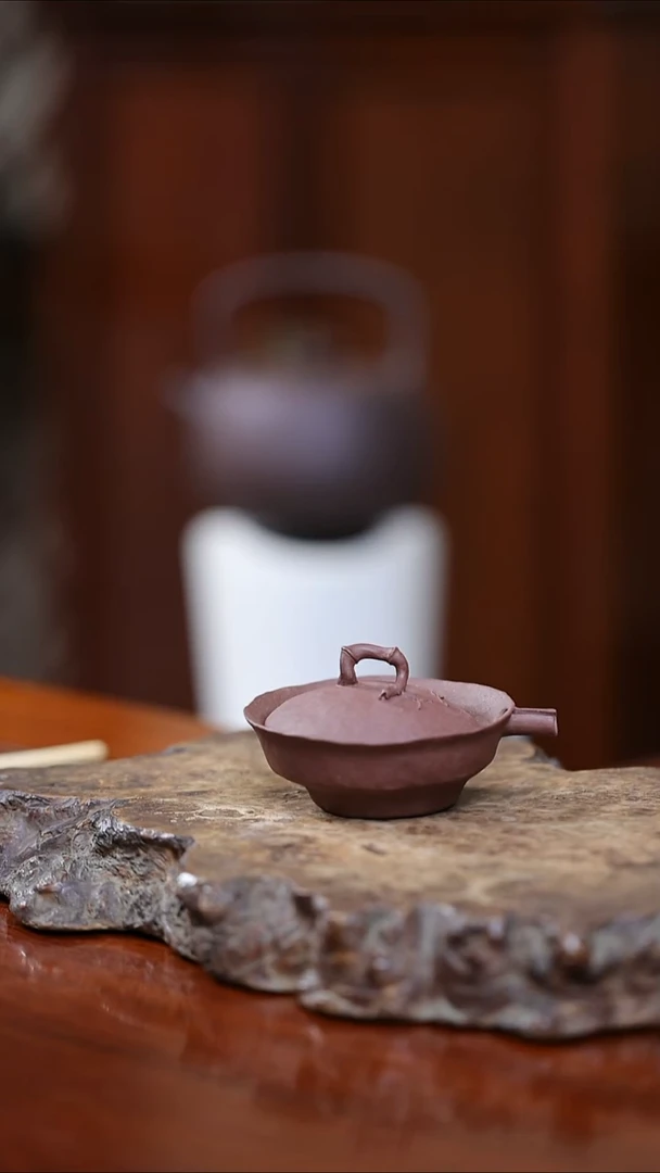 茶壶紫砂王家柱 全手工拼紫泥匜 90cc