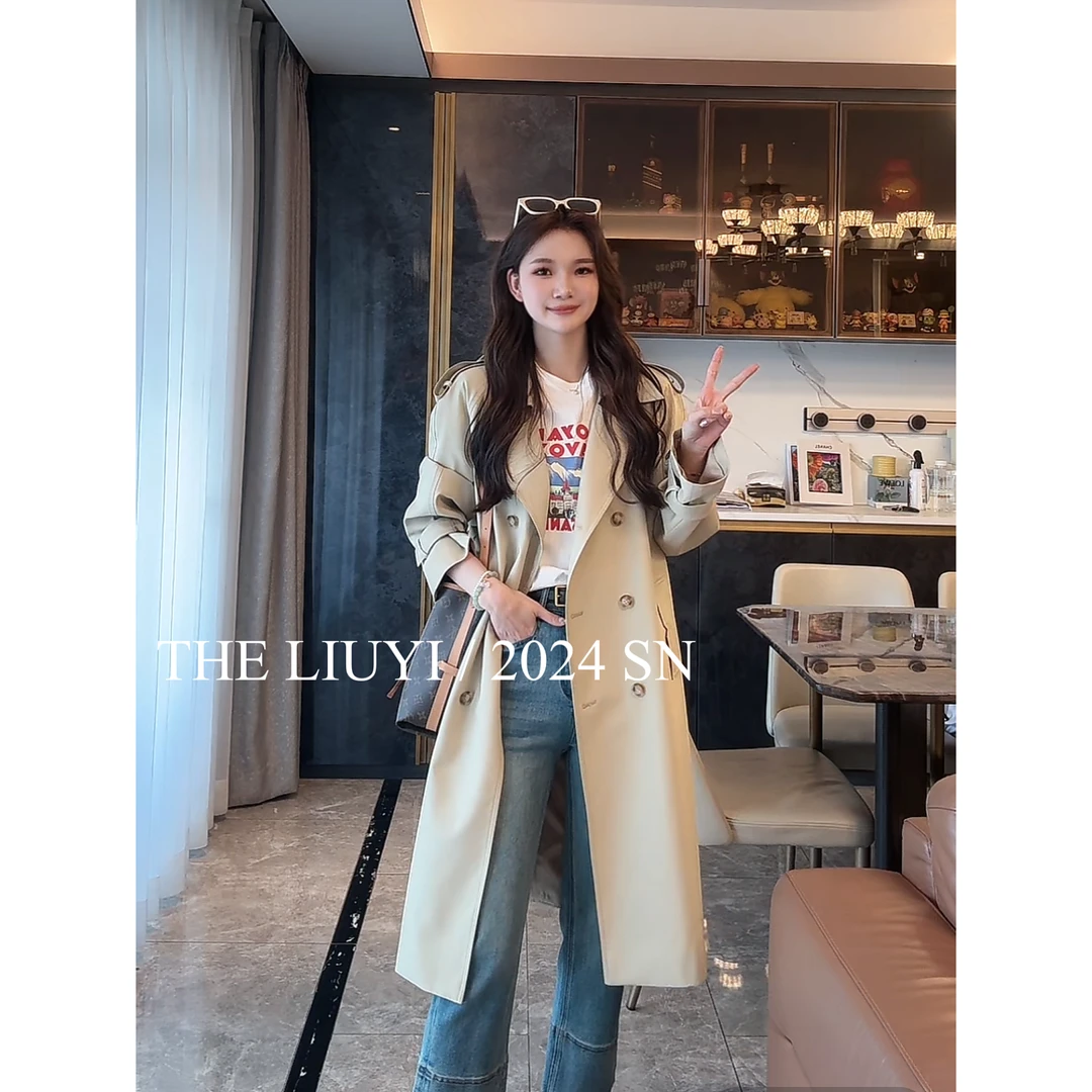 【LIUYI】苏黎世~秋季时尚百搭中长款风衣43226