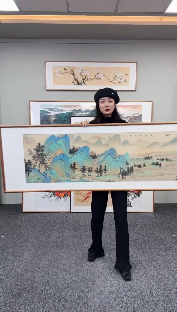 国画千里江山图210*60