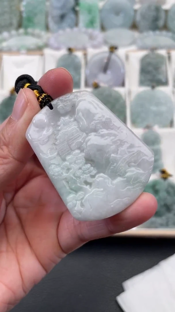 颈饰未镶嵌翡翠天然缅甸翡翠A货152