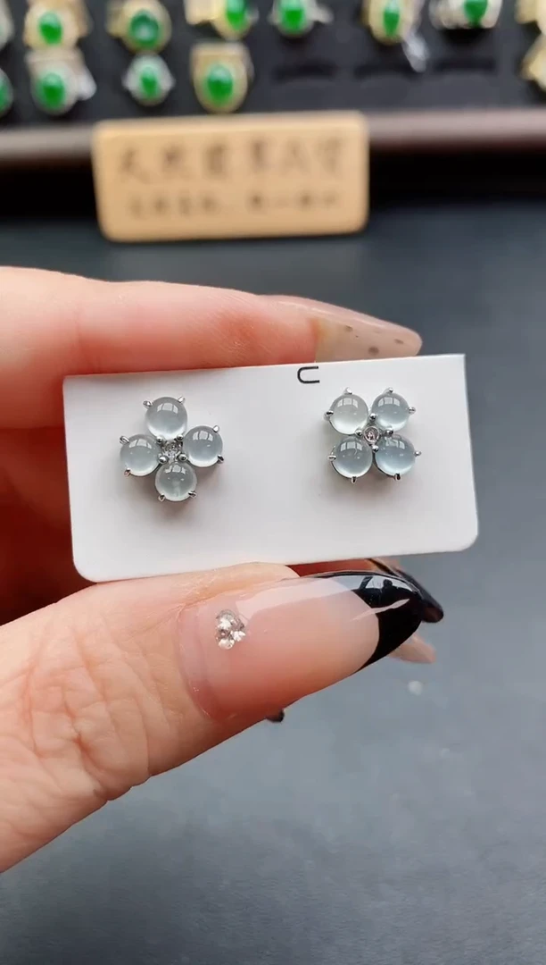 银S925镶嵌戒指翡翠1