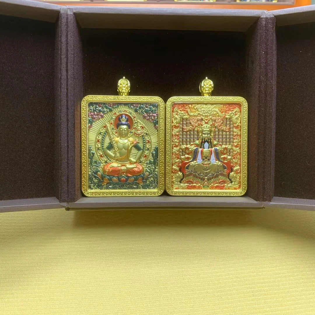 铜合金吊坠 铜合金吊坠 五爷九尾狐唐卡