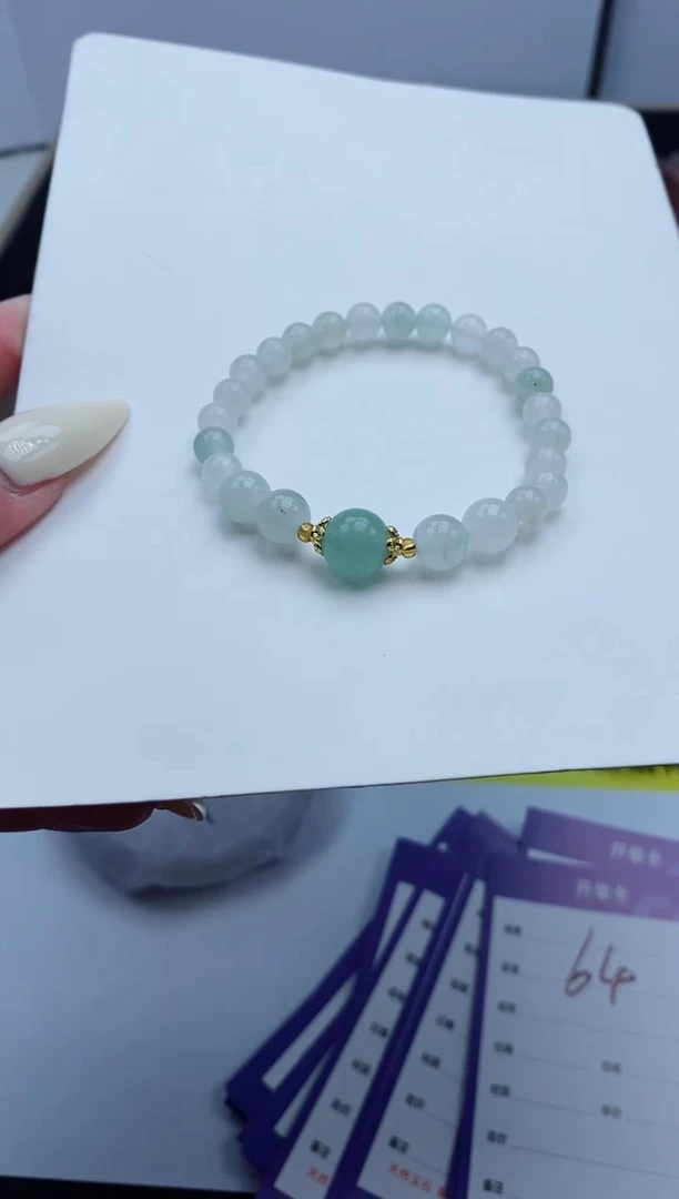 【闪购商品】石英质玉手镯未镶嵌东陵玉圆珠手串