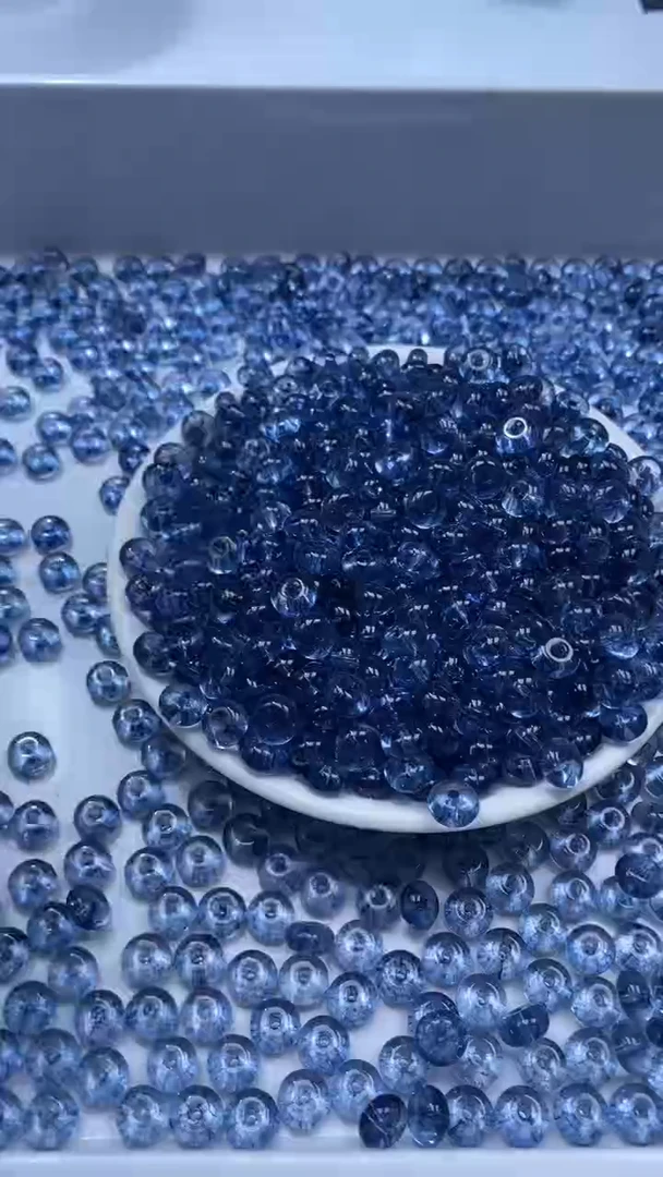 颈饰未镶嵌水晶W2973伦敦蓝碧玺算盘8*4mm*10颗