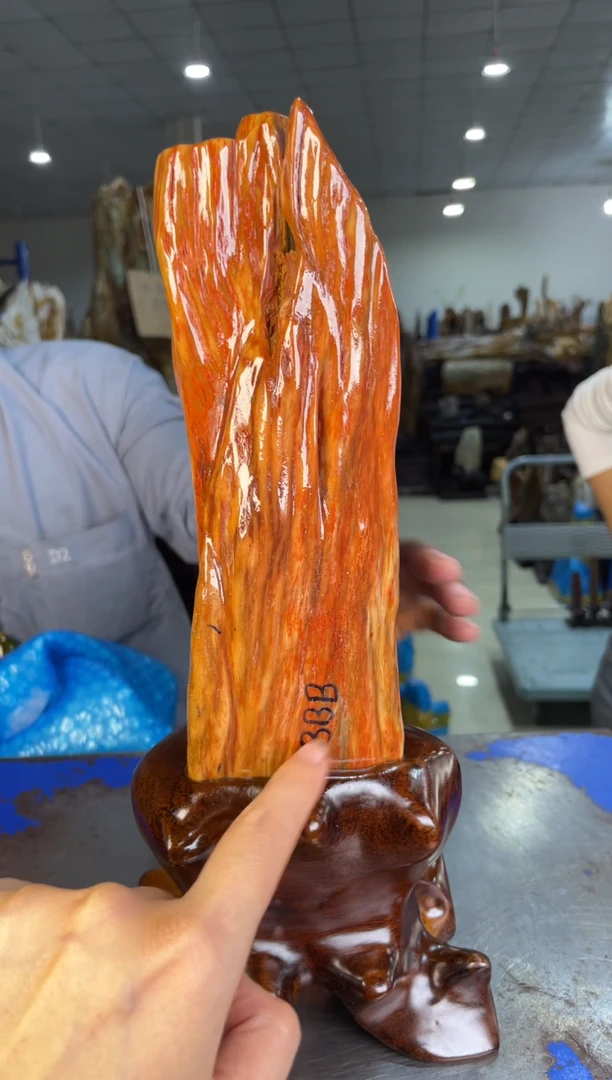 未镶嵌摆件硅化玉4