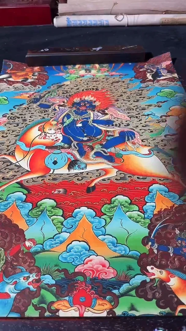 卷轴画藏式珍藏彩绘艺术馆