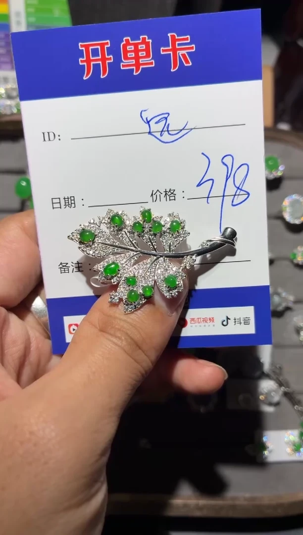 颈饰银S925镶嵌翡翠远*远黛