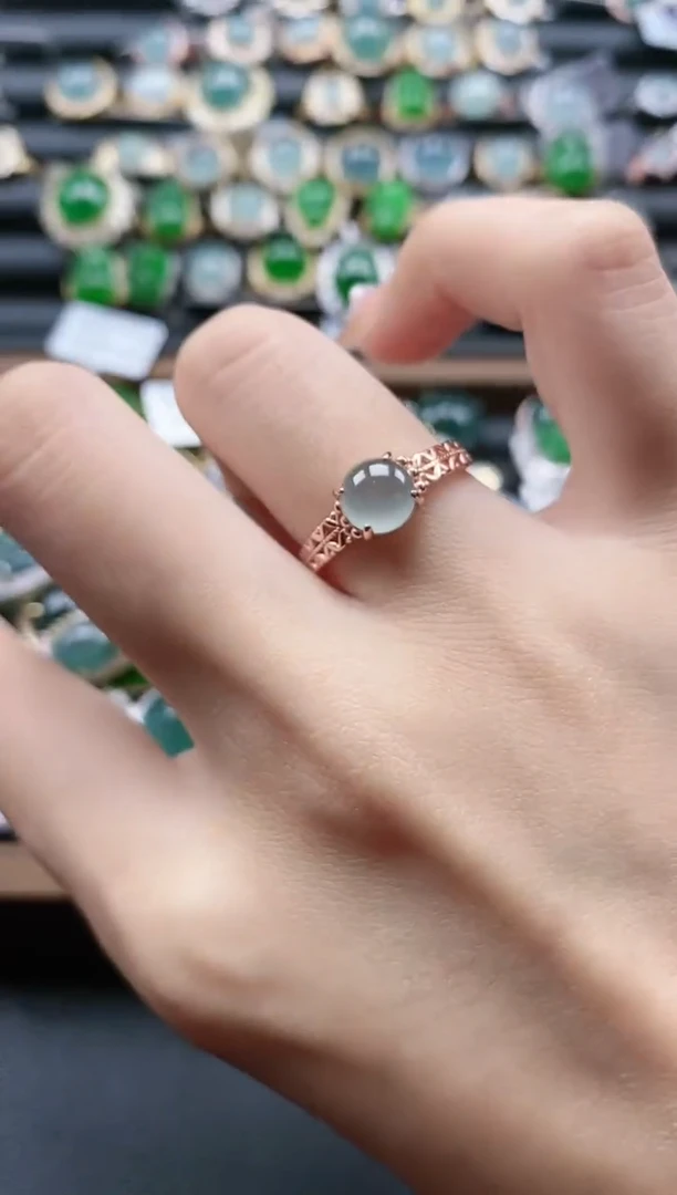 【闪购商品】翡翠戒指银S925镶嵌51151