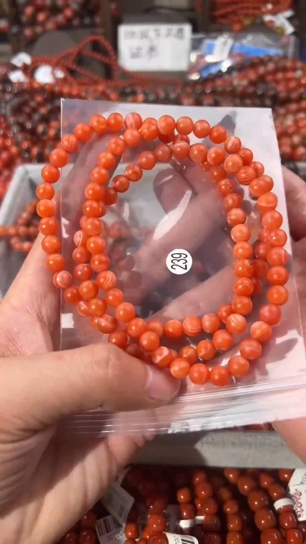 南红玛瑙手串未镶嵌7