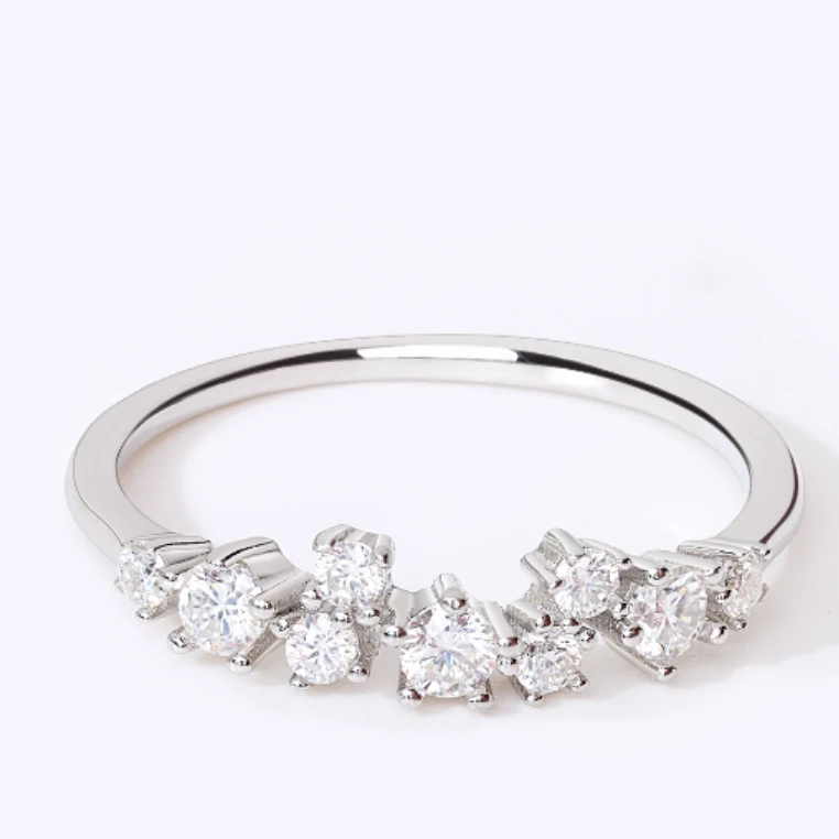 925银莫桑石戒指 星辰大海 轻奢大众百搭简约