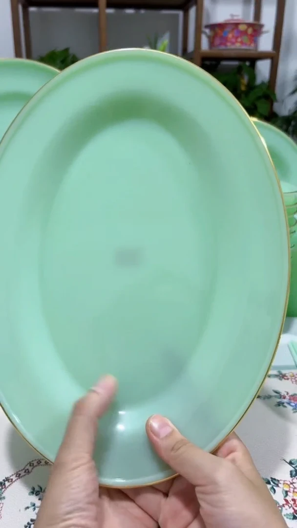 1 2英寸玉瓷鱼盘1个【贝美】