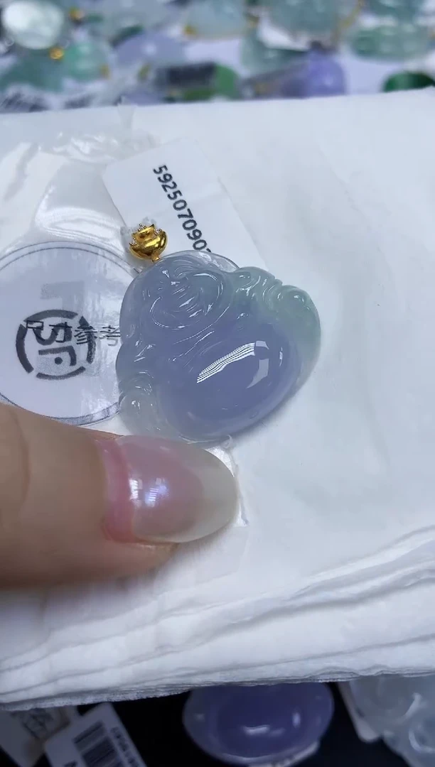 翡翠18K金镶嵌颈饰天然缅甸翡翠A货百元以上9元证书费自理