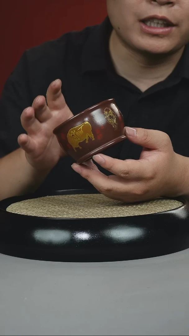 茶壶紫砂底槽清 五牛杯