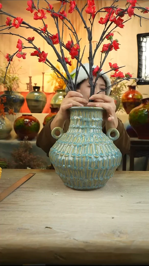 高28口13高温陶瓷花瓶