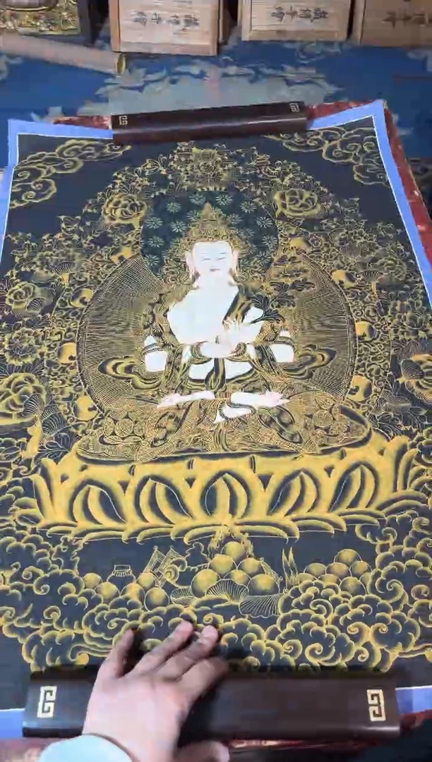 卷轴画龙妹的唐卡tk16