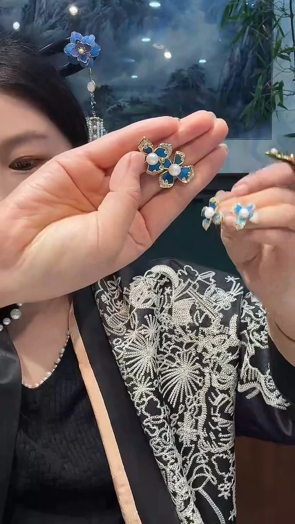 大理石铁合金非遗手工首饰