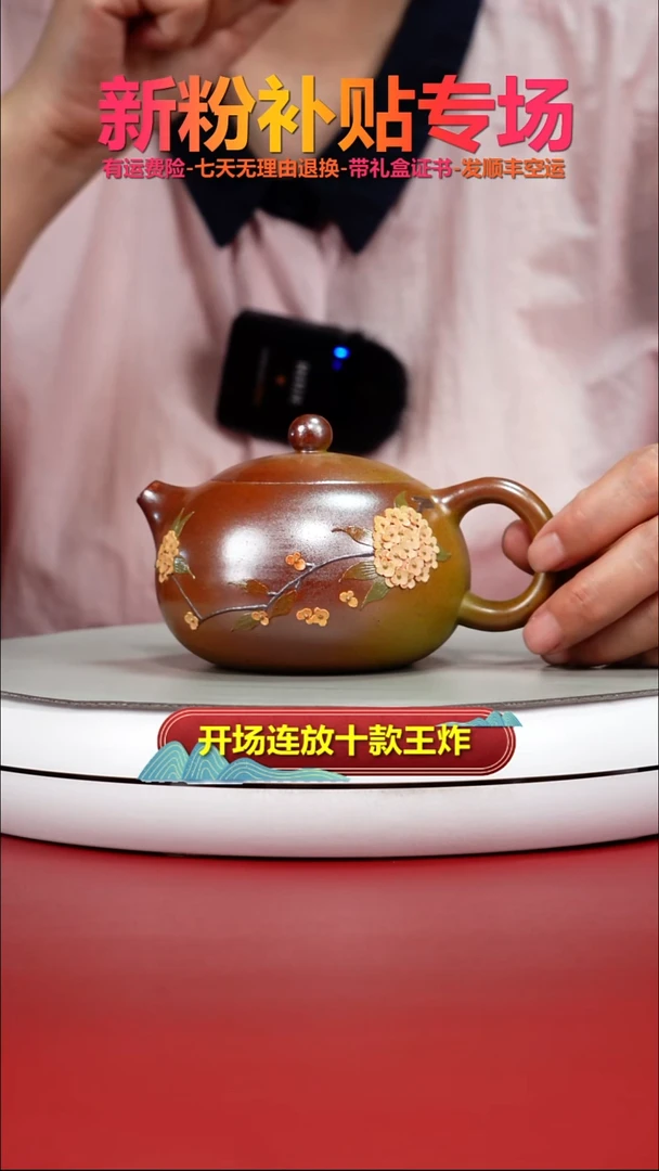 茶壶紫砂蒋静明火云烧泥绘西施220CC